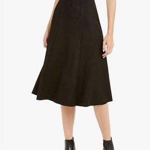 Alfani. Faux-Suede Scuba Midi Skirt, Deep Black